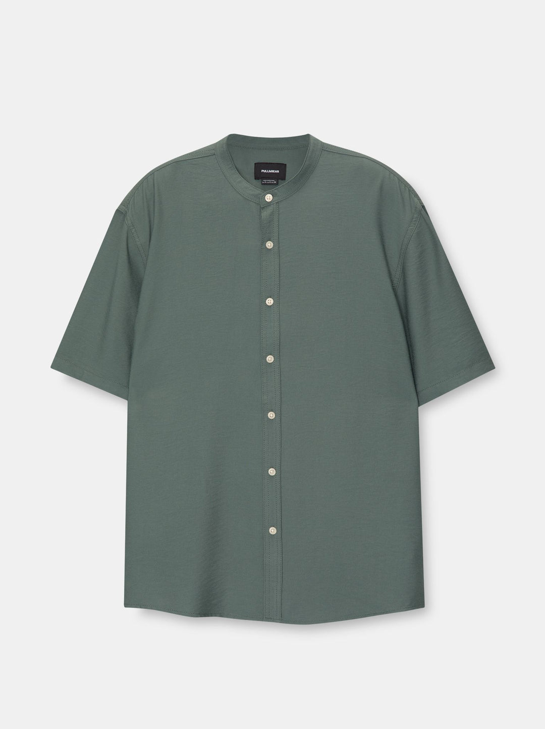 Moudda PULL & BEAR - Chemise Basique Demi-Manches Col Mao - Tunisie 4