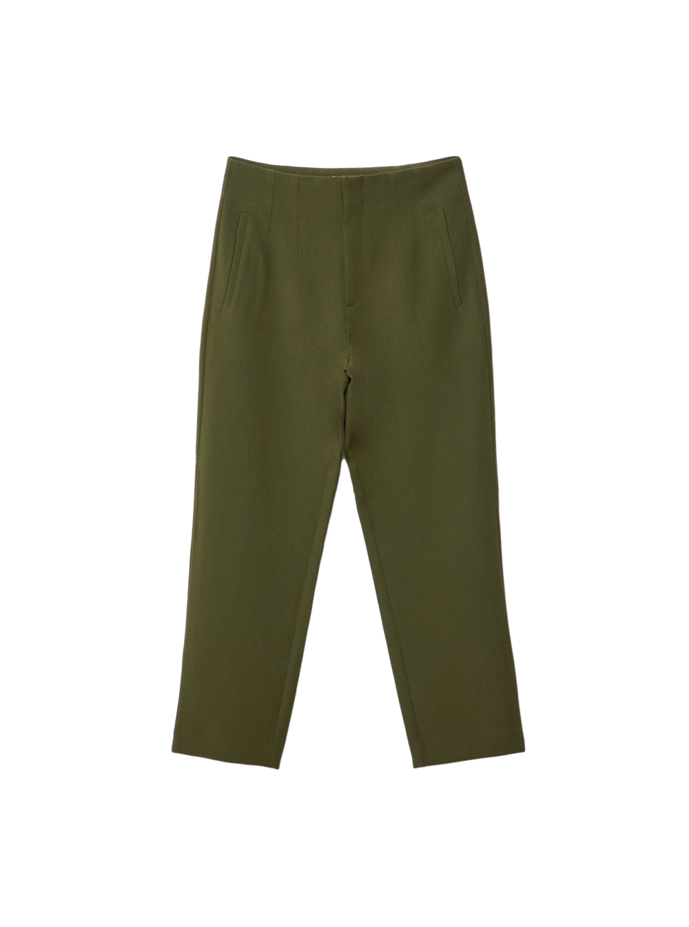 Moudda STRADIVARIUS - Pantalon de Ville Taille Haute avec Pinces Kaki Longueur Spéciale - Tunisie 2