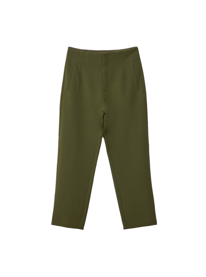 Moudda STRADIVARIUS - Pantalon de Ville Taille Haute avec Pinces Kaki Longueur Spéciale - Tunisie 2