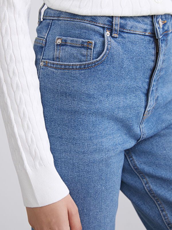 Moudda LC Waikiki - Pantalon tissé en denim Femme Rodéo mid indigo - Tunisie 3