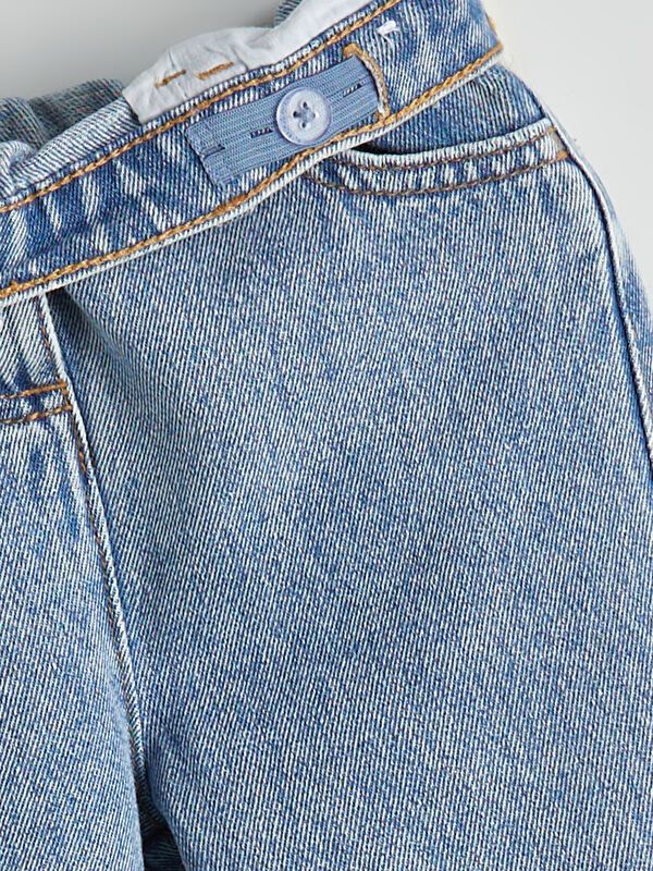 Moudda LC Waikiki - Pantalon tissé en denim Fille Lavage à l'acide bleu - Tunisie 2