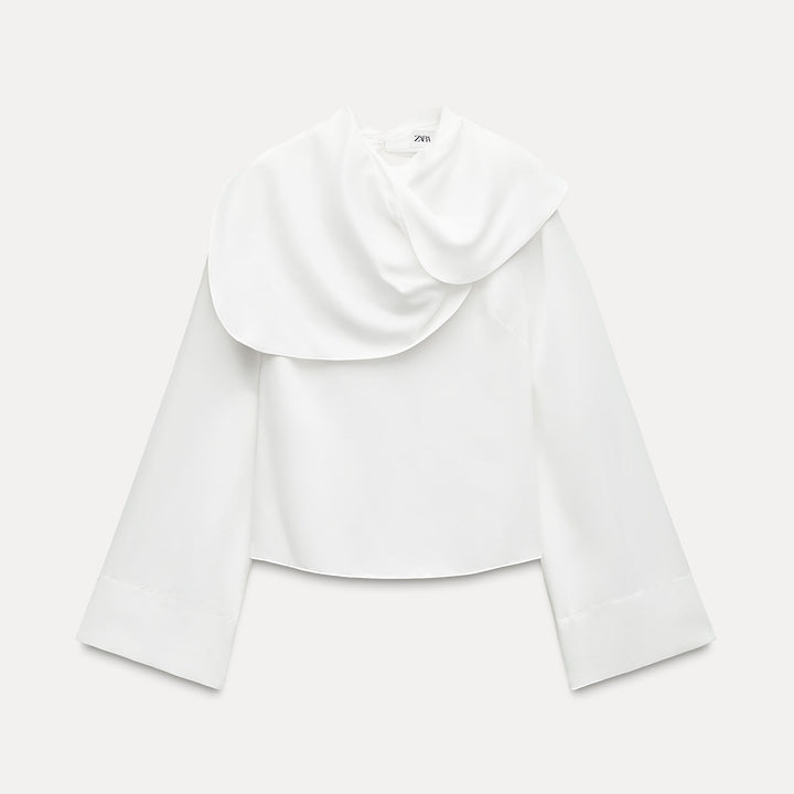 Moudda ZARA - Chemise blanche drapée - Tunisie 1