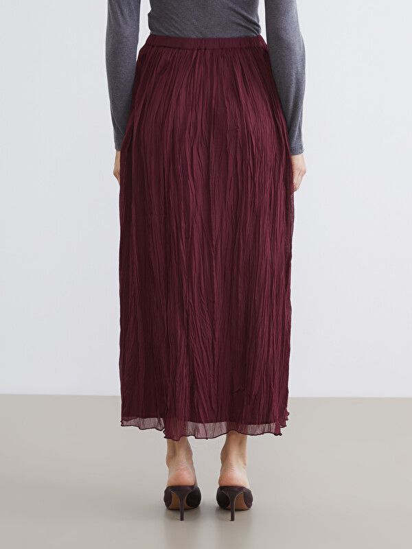 Moudda LC Waikiki - Jupe en tissu pour Femme couleur Bordeaux - Tunisie 4