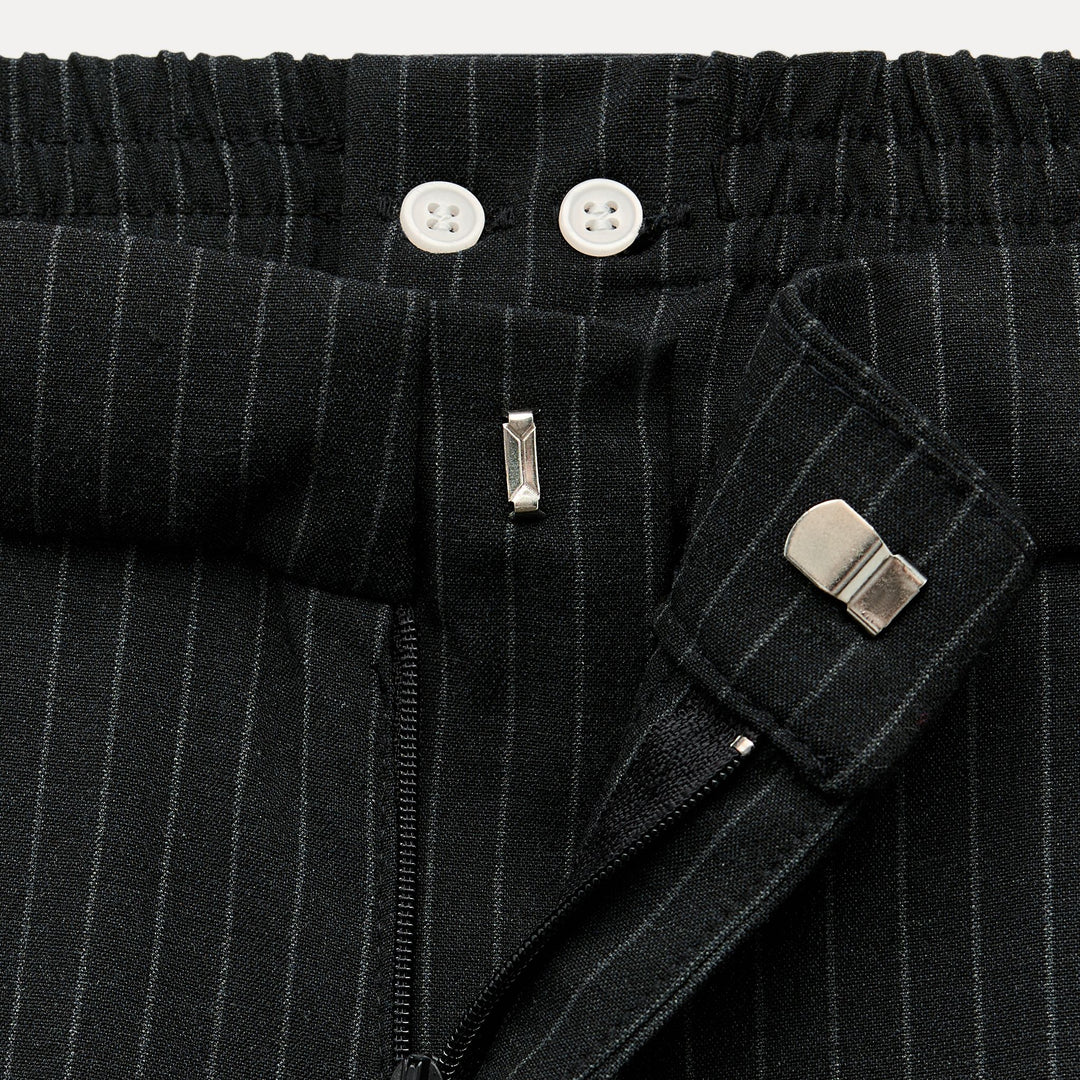 Moudda ZARA - Pantalon fluide rayé diplomate boxer bande latérale liseré - Tunisie 4