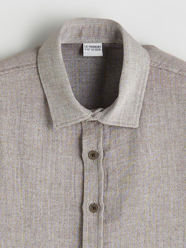 Moudda LC Waikiki - Chemise tissée manches longues Garçon Brun - Tunisie 2