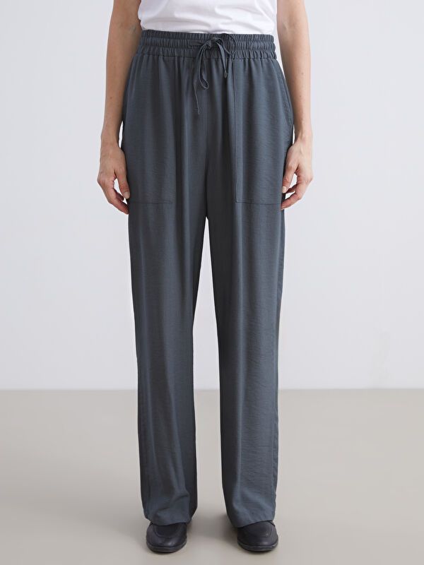 Moudda LC Waikiki - Pantalon tissé fin Femme Gris foncé - Tunisie 2