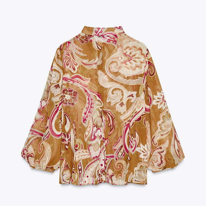 Moudda ZARA - Chemise Crêpe - Imprimé Cachemire Rétro & Plis - Tunisie 2