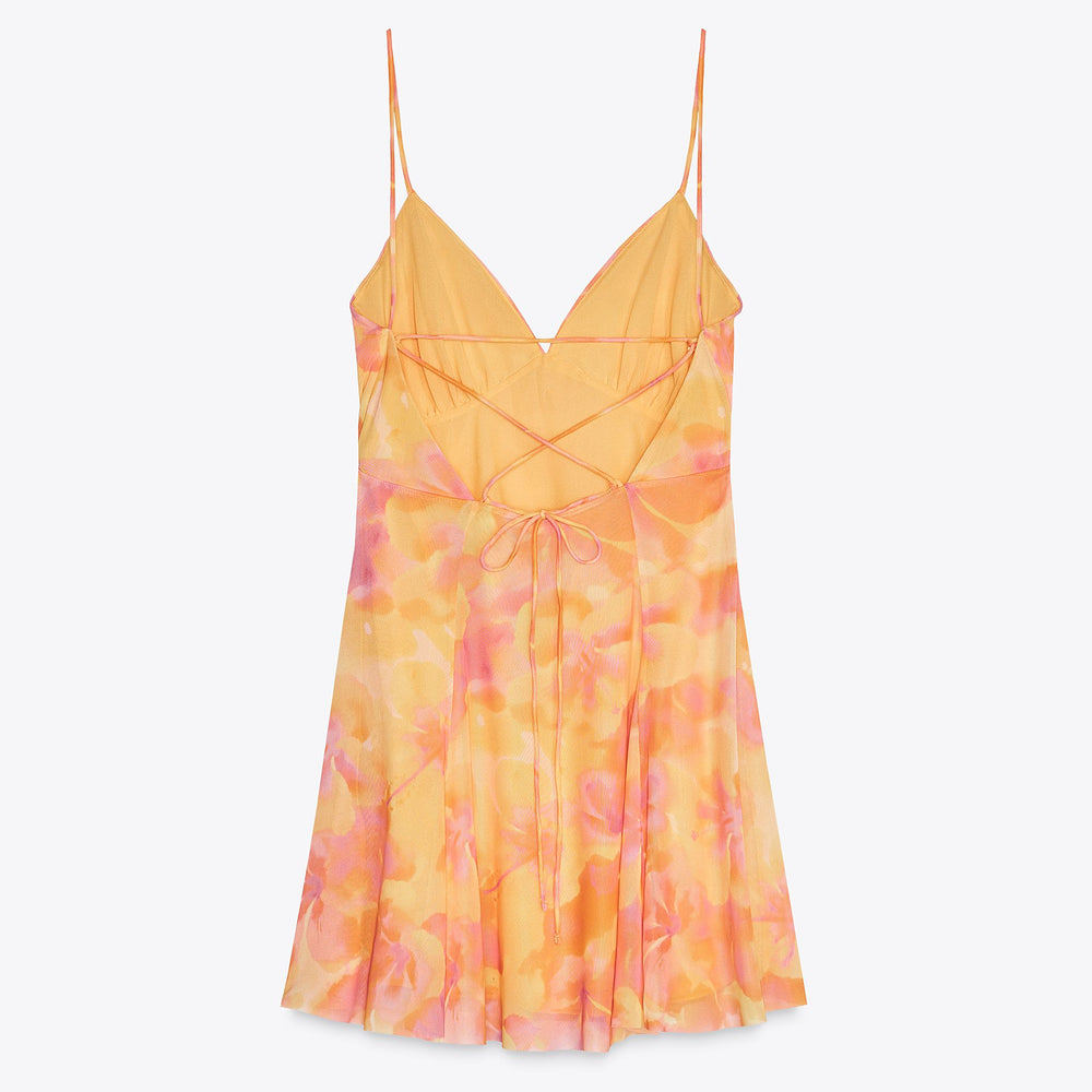 Moudda ZARA - Robe Courte Lingerie - Tulle Imprimé - Tunisie 2