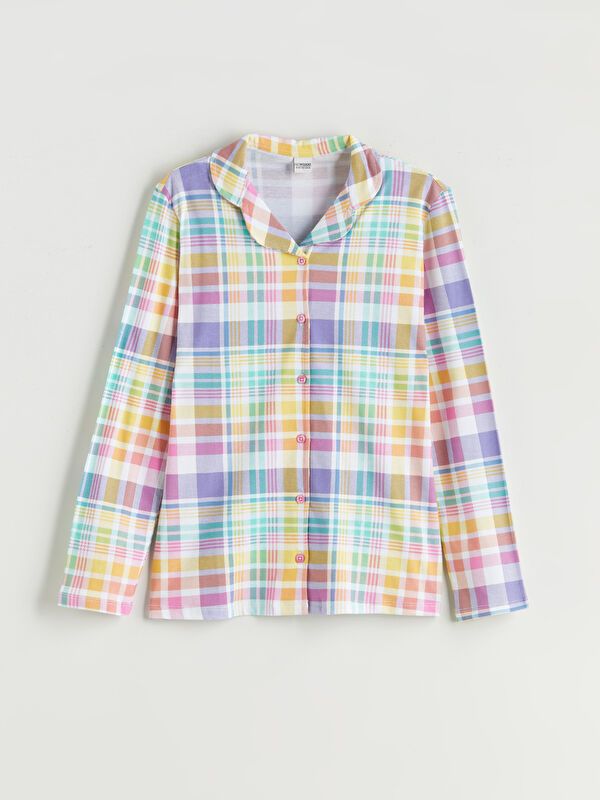 Moudda LC Waikiki - Pyjama en jersey manches longues moyen Fille Impression blanche optique - Tunisie 2