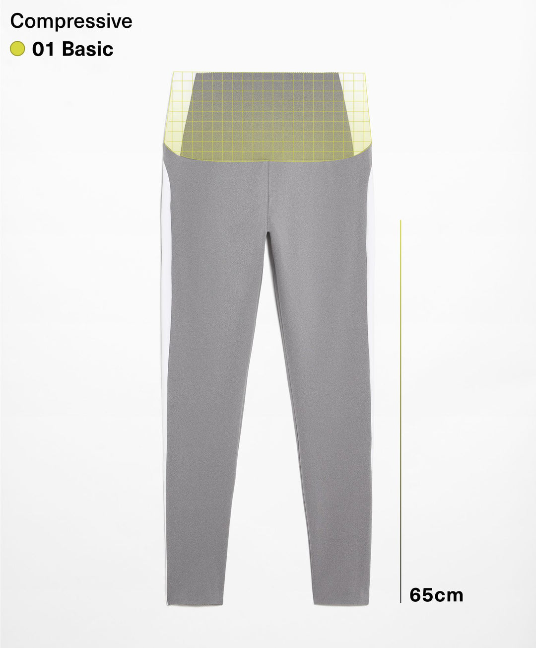 Moudda Oysho - Legging Compressif Taille Haute Color Block Gris Moyen - Tunisie 1