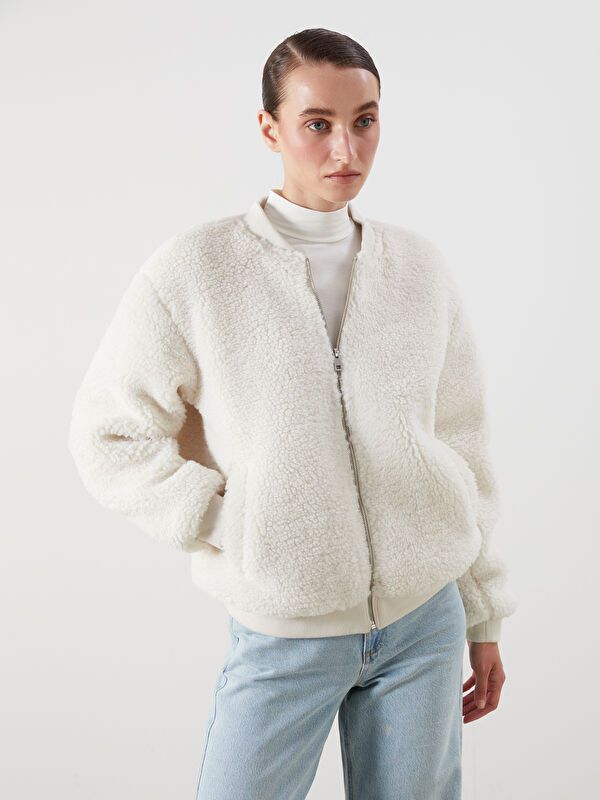 Moudda LC Waikiki - Manteau PU lourd Femme Ecru - Tunisie 1