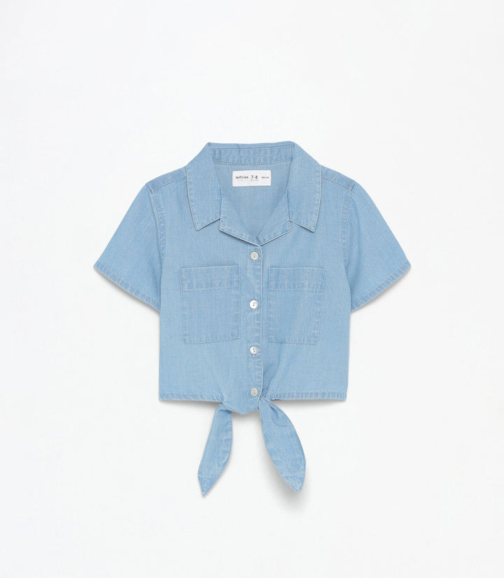 Moudda Lefties - Chemise Nœud - Denim Léger Fille - Tunisie 2