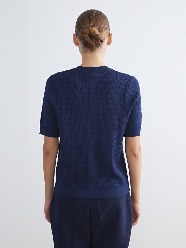 Moudda LC Waikiki - Cardigan fin en tricot Femme Marine - Tunisie 4