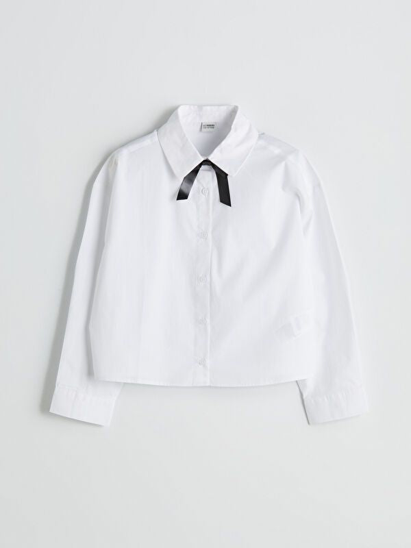 Moudda LC Waikiki - Chemise tissée manches longues Fille Buxe blanc - Tunisie 1