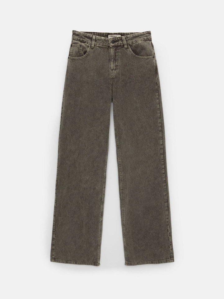Moudda PULL & BEAR - Pantalon Jambe Large Pana Lavée - Tunisie 4