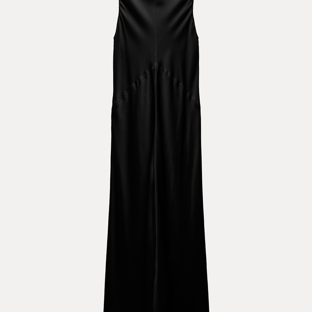Moudda ZARA - Robe Midi Satinée Sans Manches Coupe Biais - Tunisie 1