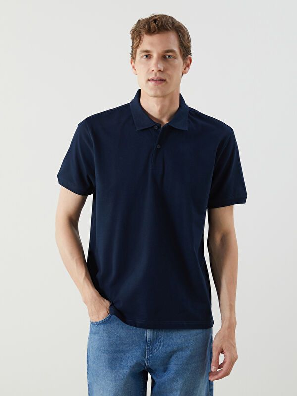Moudda LC Waikiki - T-shirt col polo basique manches courtes en jersey - Tunisie 1