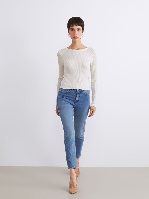 Moudda LC Waikiki - Pantalon jean tissé basique Femme Rodéo mid indigo - Tunisie 1