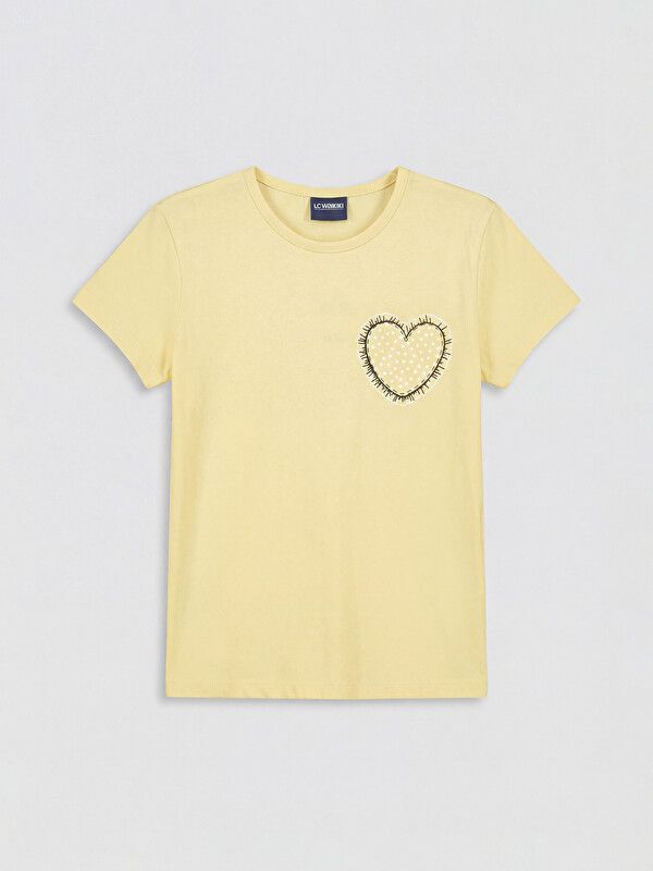 Moudda LC Waikiki - Body manches courtes en jersey pour Fille couleur Jaune clair - Tunisie 1