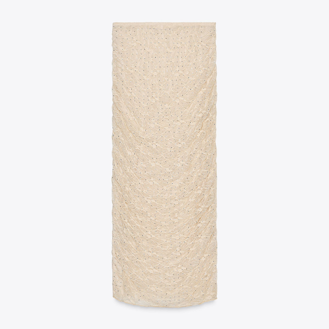 Moudda ZARA - Jupe Midi Drapée - Dentelle & Strass - Tunisie 2