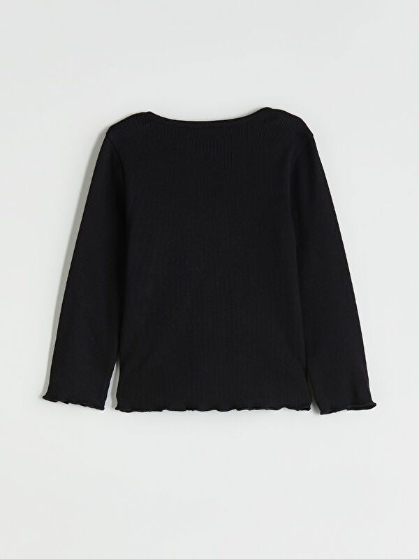 Moudda LC Waikiki - Body jersey basique manches longues Fille Noir - Tunisie 3