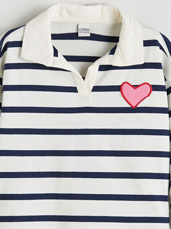 Moudda LC Waikiki - Body en jersey manches longues Fille Rayures marine - Tunisie 3