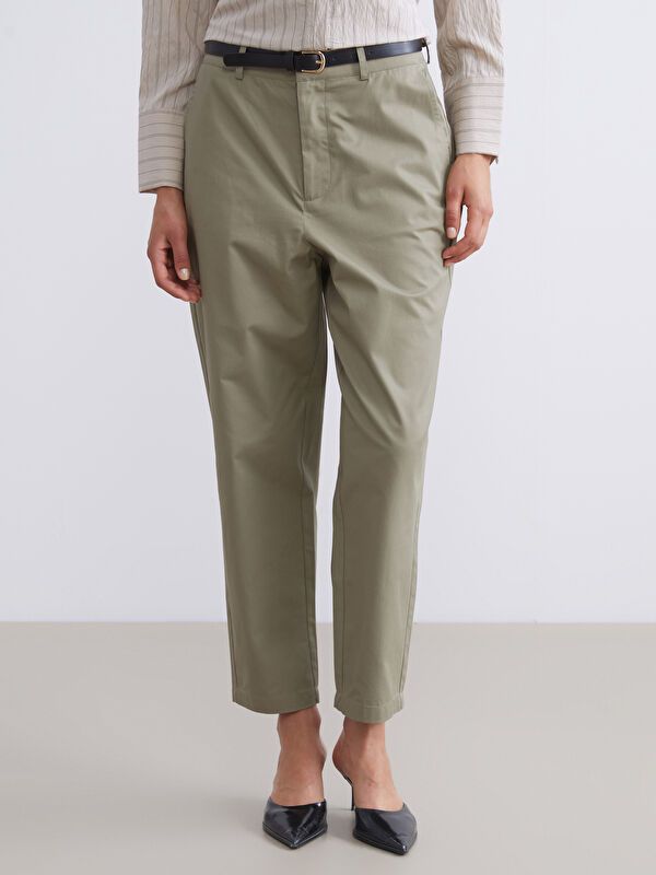 Moudda LC Waikiki - Pantalon tissé fin Femme Kaki - Tunisie 2