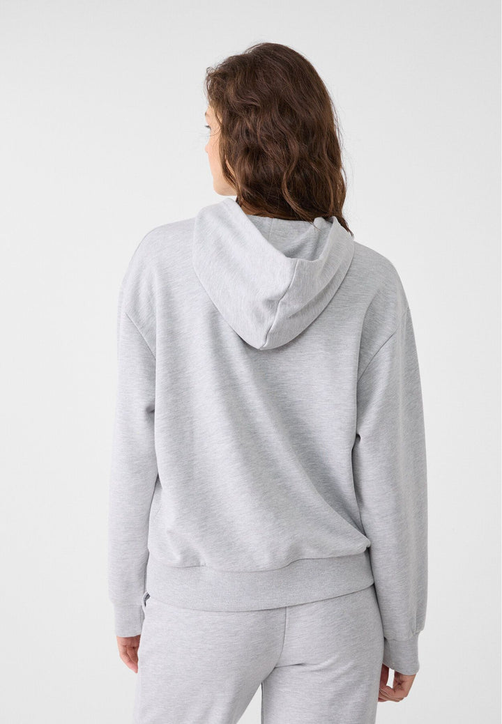 Moudda STRADIVARIUS - Sweat à Capuche Gris Chiné - Tunisie 5