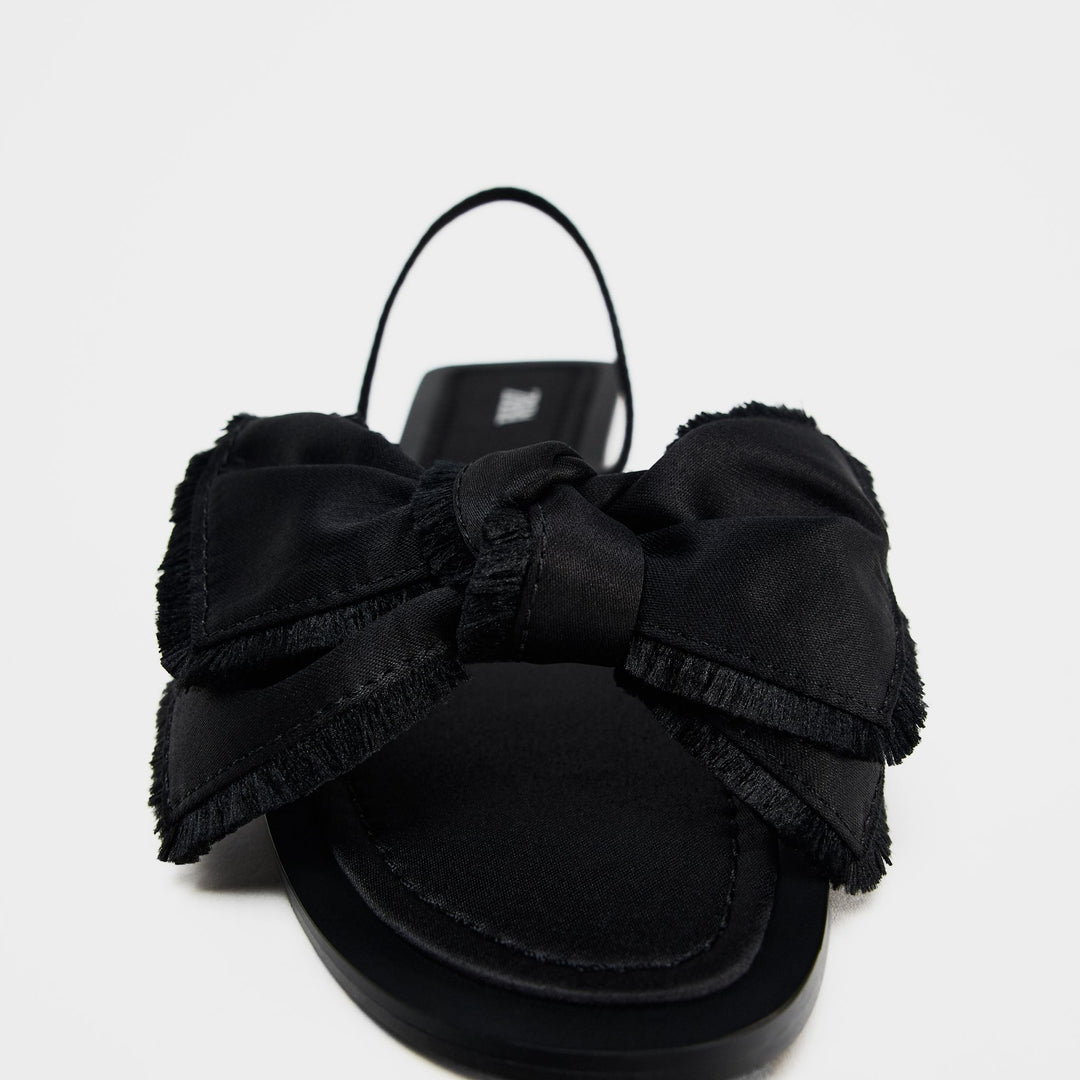 Moudda ZARA - Chaussure plate satin nœud - Tunisie 3
