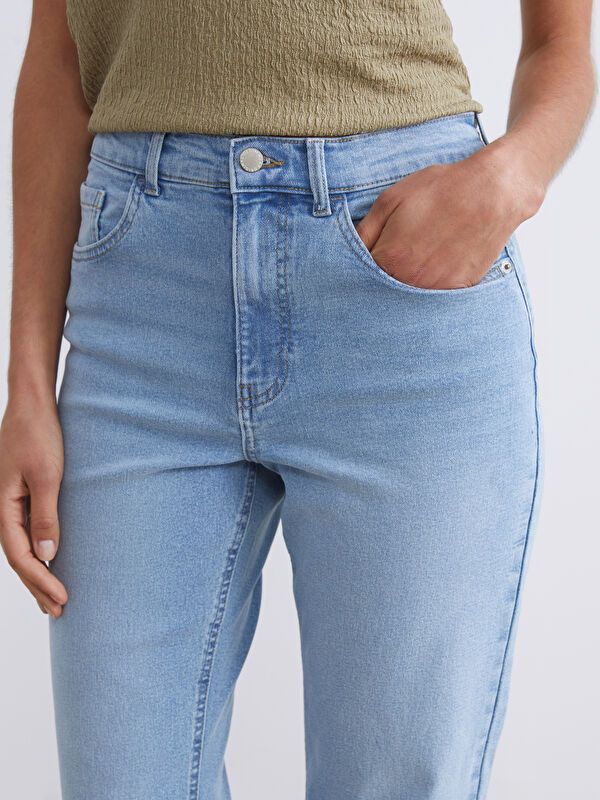 Moudda LC Waikiki - Pantalon jean tissé basique Femme Rodéo mid indigo - Tunisie 3