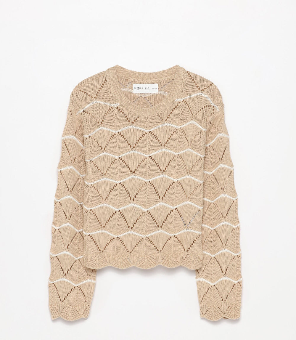 Moudda Lefties - Pull Dentelle - Rayures Fille - Tunisie 2