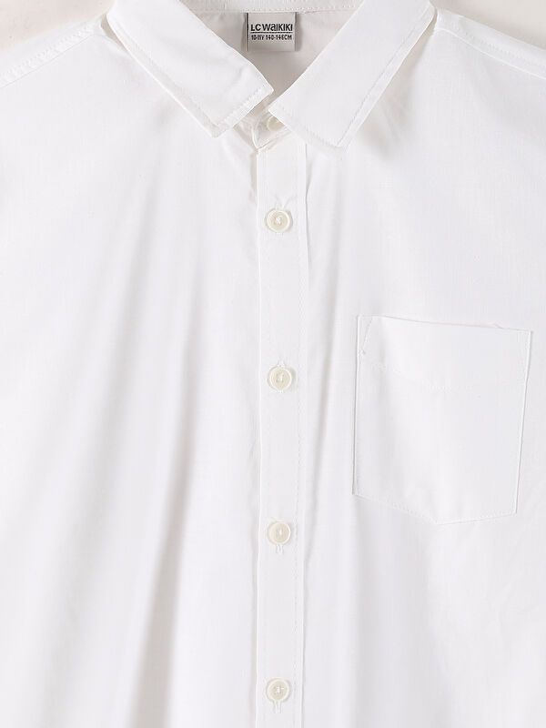 Moudda LC Waikiki - Chemise tissée manches longues basique Garçon Buxe blanc - Tunisie 4