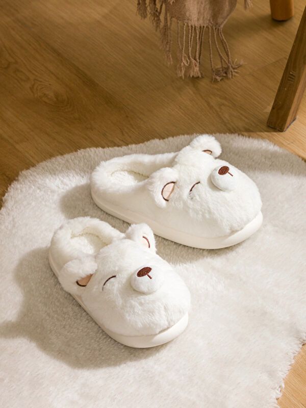 Moudda LC Waikiki - Pantoufles maison Femme Ecru - Tunisie 1