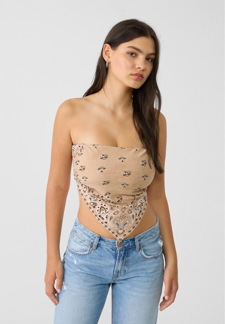 Moudda STRADIVARIUS - Top Bustier avec Foulard - Tunisie 4