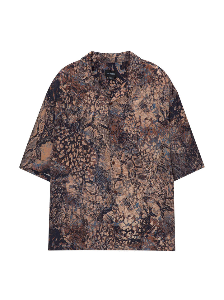 Moudda PULL & BEAR - Chemise Demi-Manches Imprimé Cobra Skin - Tunisie 6