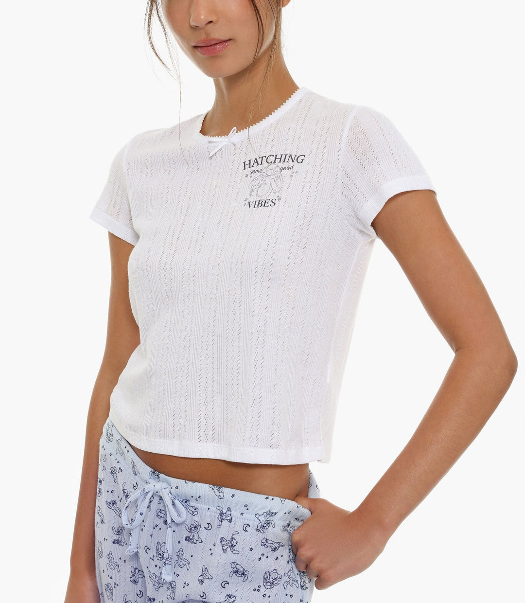 Moudda Lefties - T-Shirt Pyjama Pointelle - Stitch (Licence) - Tunisie 5