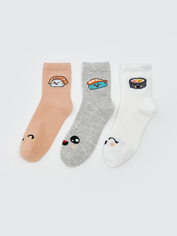 Moudda LC Waikiki - Chaussettes courtes Fille Corail pâle - Tunisie 2