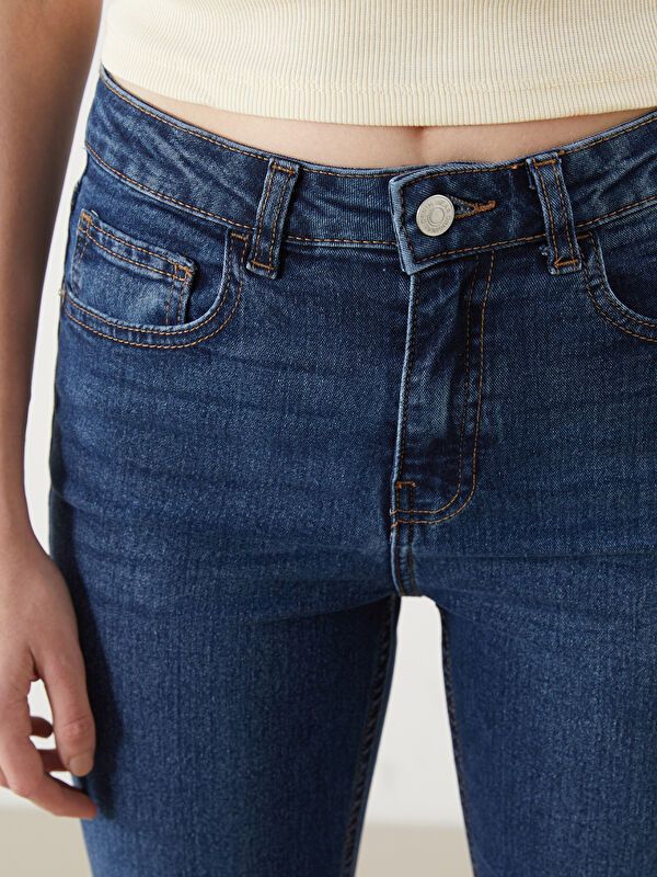 Moudda LC Waikiki - Pantalon jean tissé basique Femme Rodéo noir - Tunisie 3