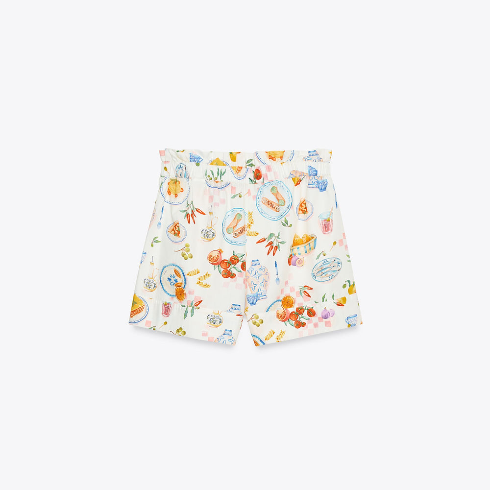 Moudda ZARA - Bermuda Imprimée - Taille Paperbag - Tunisie 2