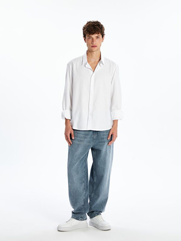 Moudda LC Waikiki - Chemise tissée manches longues Homme Buxe blanc - Tunisie 2