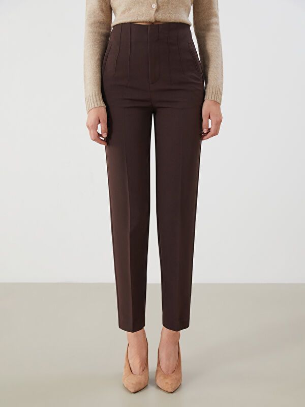 Moudda LC Waikiki - Pantalon tissé moyen Femme Brun foncé - Tunisie 2