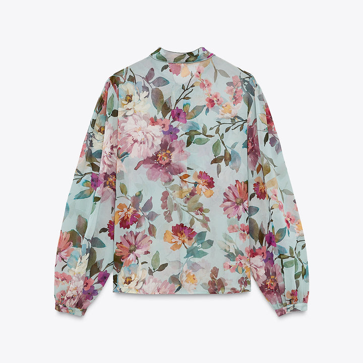 Moudda ZARA - Chemise Crêpe - Imprimé Floral, Volants & Bouton - Tunisie 2