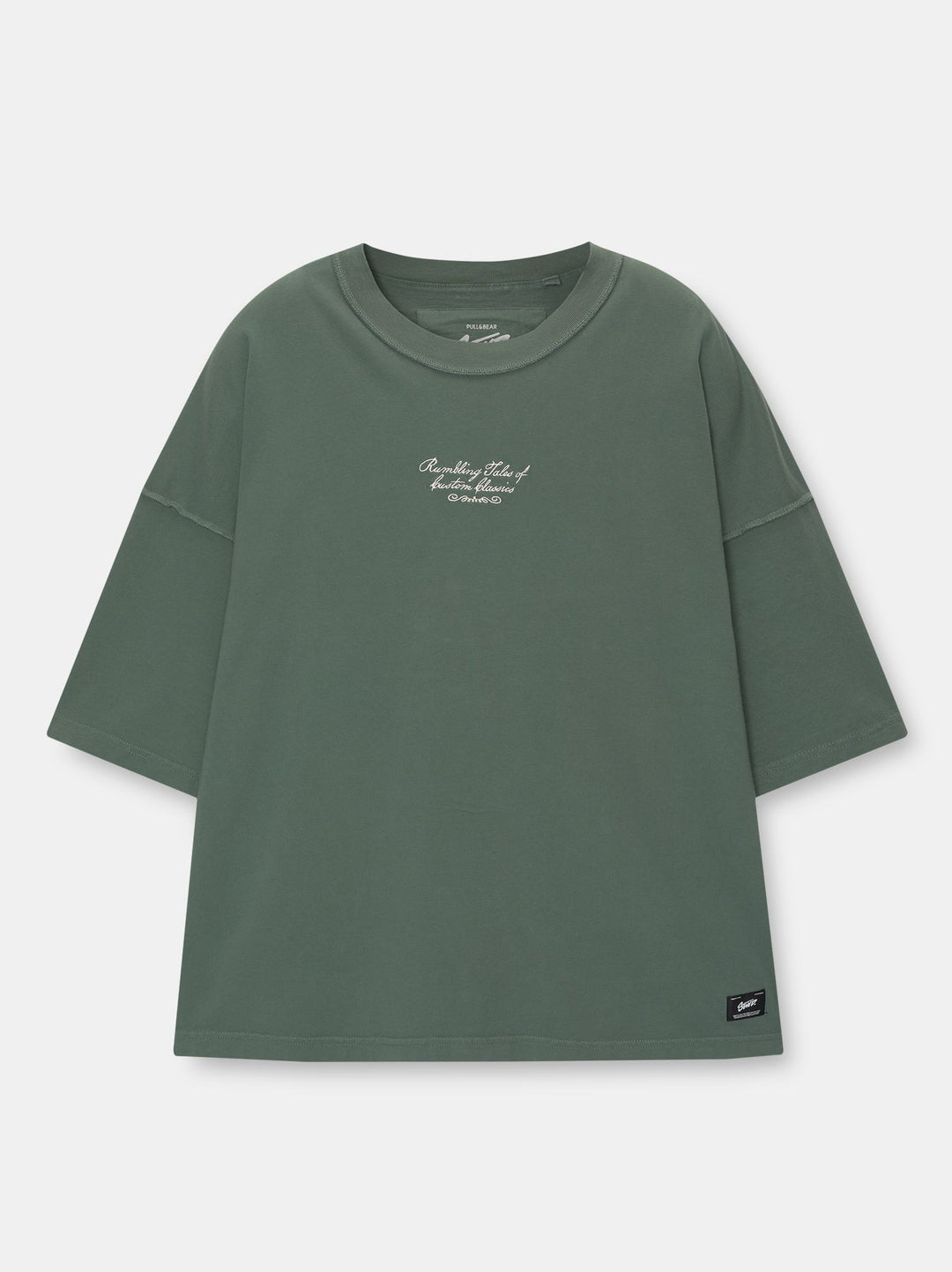 Moudda PULL & BEAR - T-Shirt Lavé Usé Imprimé Aigle - Tunisie 4