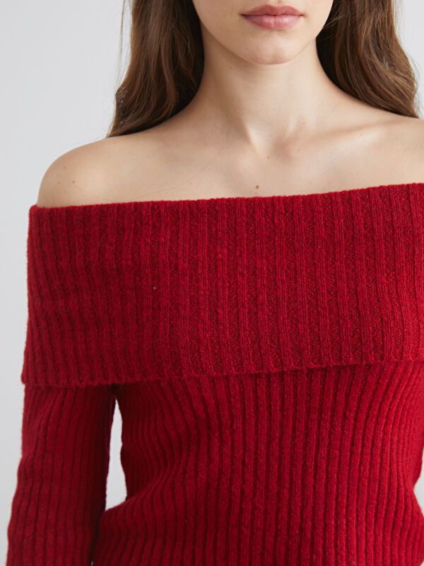 Moudda LC Waikiki - Pull en tricot Femme Rouge - Tunisie 3