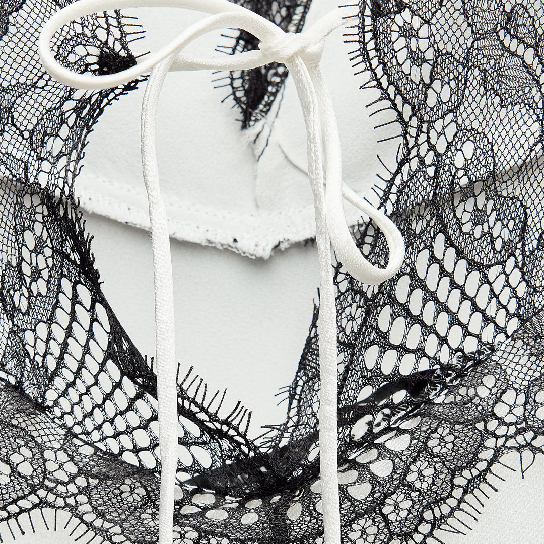 Moudda ZARA - Robe mi-longue de soie satinée détail dentelle - Tunisie 6