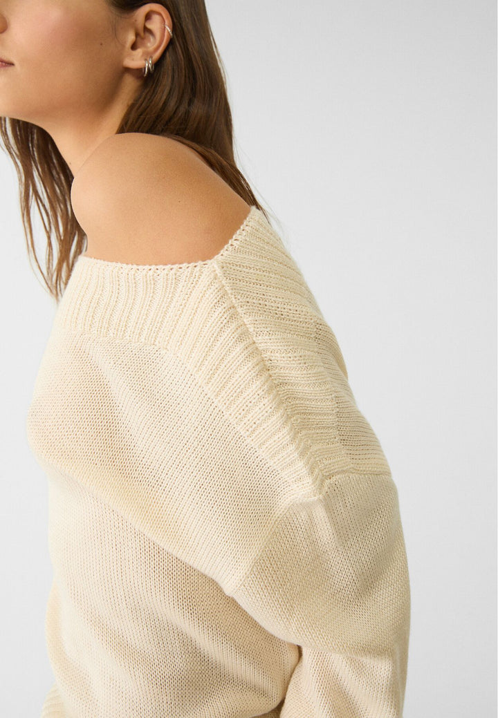 Moudda STRADIVARIUS - Pull en Maille Encolure Bateau Rib - Tunisie 4