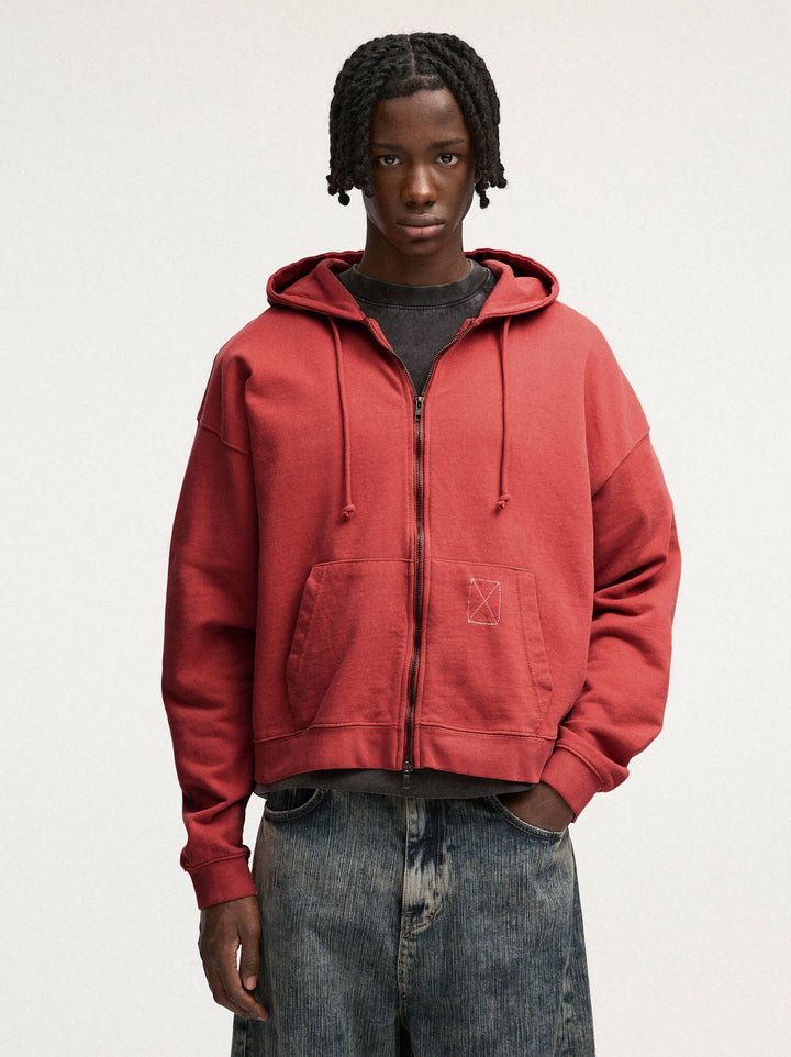 Moudda PULL & BEAR - Sweat Capuche - Fermeture Éclair, Lavé & Broderie - Tunisie 2