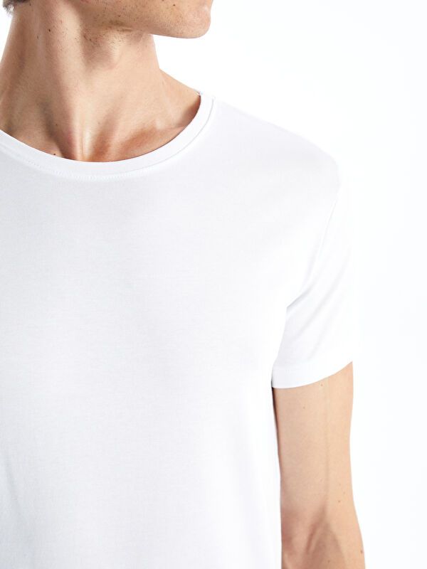 Moudda LC Waikiki - Débardeur sous-vêtement jersey manches courtes Homme Blanc optique - Tunisie 3