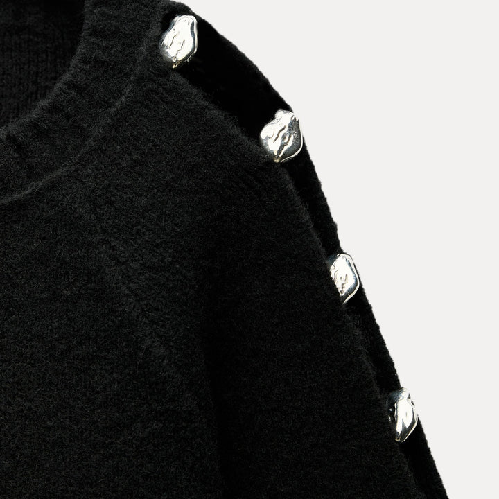 Moudda ZARA - Pull - Manches Raglan & Découpes (Noir) - Tunisie 3