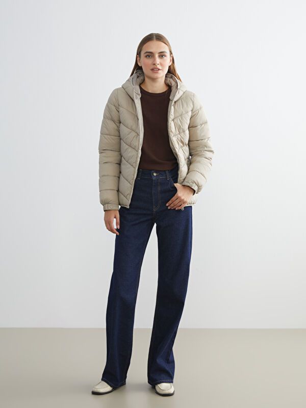 Moudda LC Waikiki - Manteau matelassé léger Femme Beige - Tunisie 2